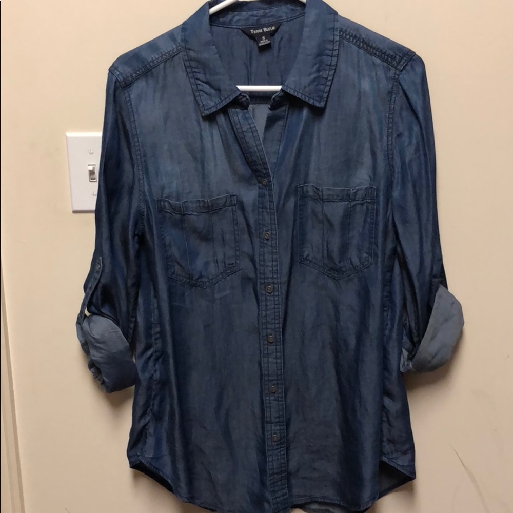 Denim button up shirt